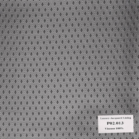 P02.013 Luxury Jacquard Lining - Xám Hoa Văn